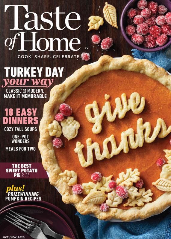Taste-of-Home October 01, 2020 Issue Cover