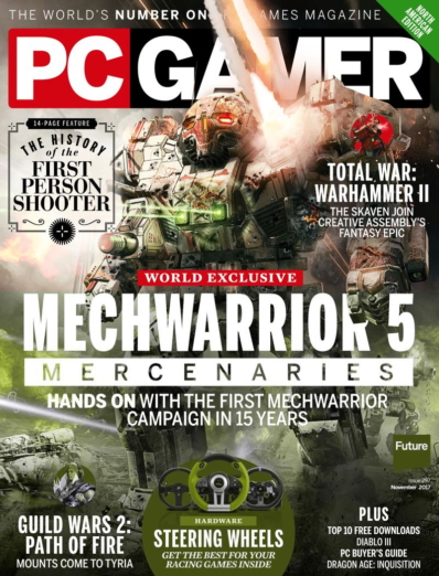 PC Gamer (US Edition) November 01, 2017 Issue Cover