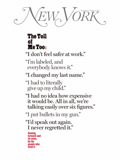 New York Magazine September 30, 2019 Issue Cover