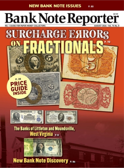 Bank Note Reporter August 01, 2026 Issue Cover