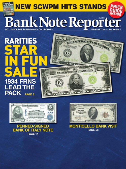 Bank-Note-Reporter February 01, 2017 Issue Cover