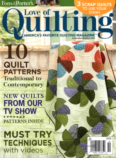 Fons & Porter's Love of Quilting September 01, 2015 Issue Cover