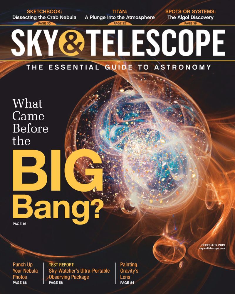 Sky-and-Telescope February 01, 2019 Issue Cover