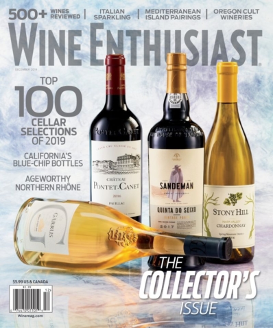 Wine Enthusiast December 01, 2019 Issue Cover