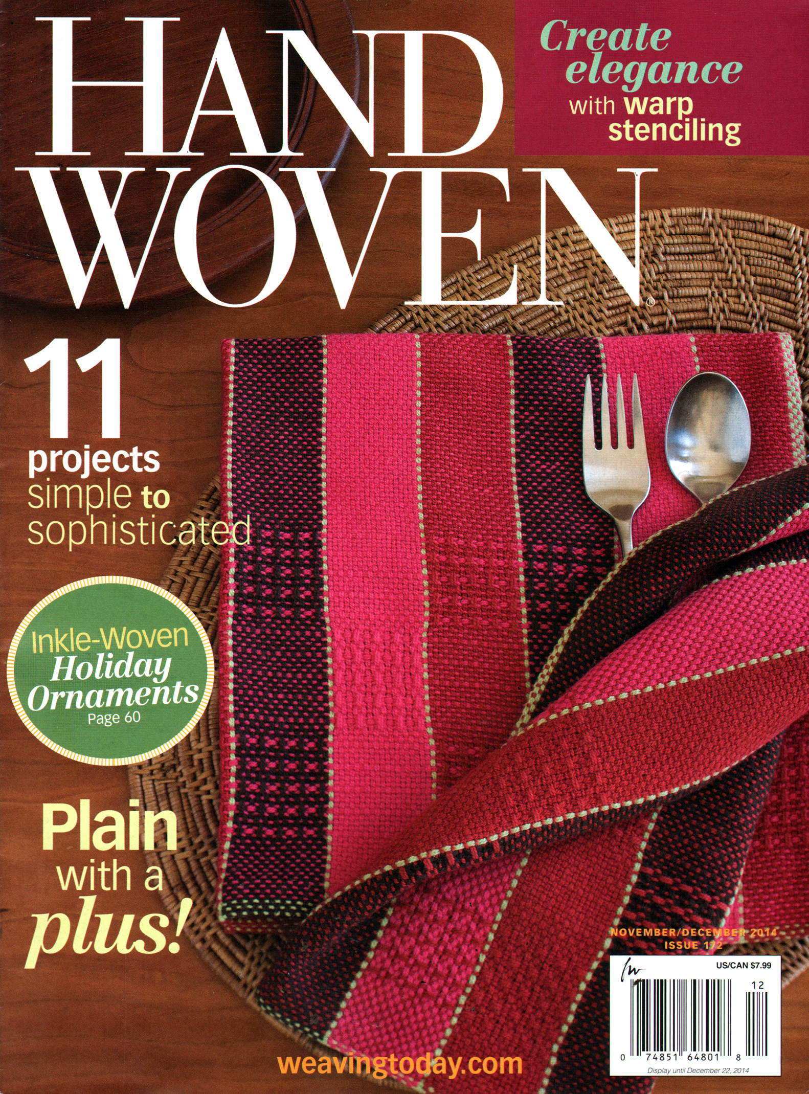 Handwoven November 01, 2014 Issue Cover