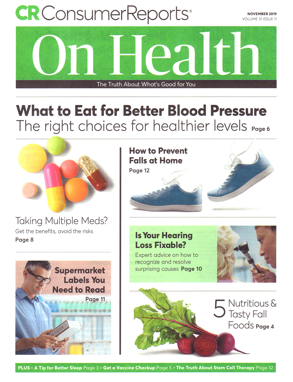 Consumer-Reports-On-Health November 01, 2019 Issue Cover