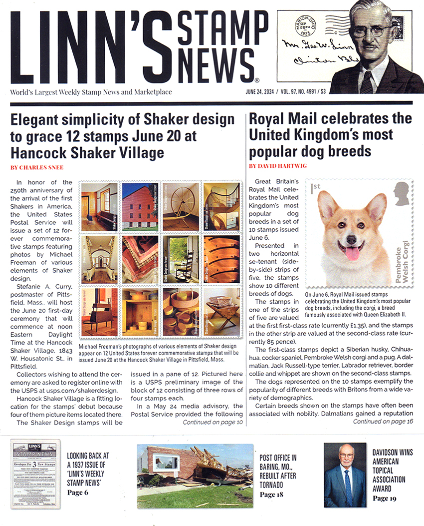 Linns-Stamp-News-Weekly June 24, 2024 Issue Cover