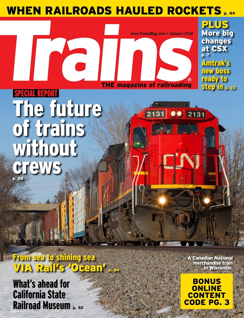Trains January 01, 2018 Issue Cover