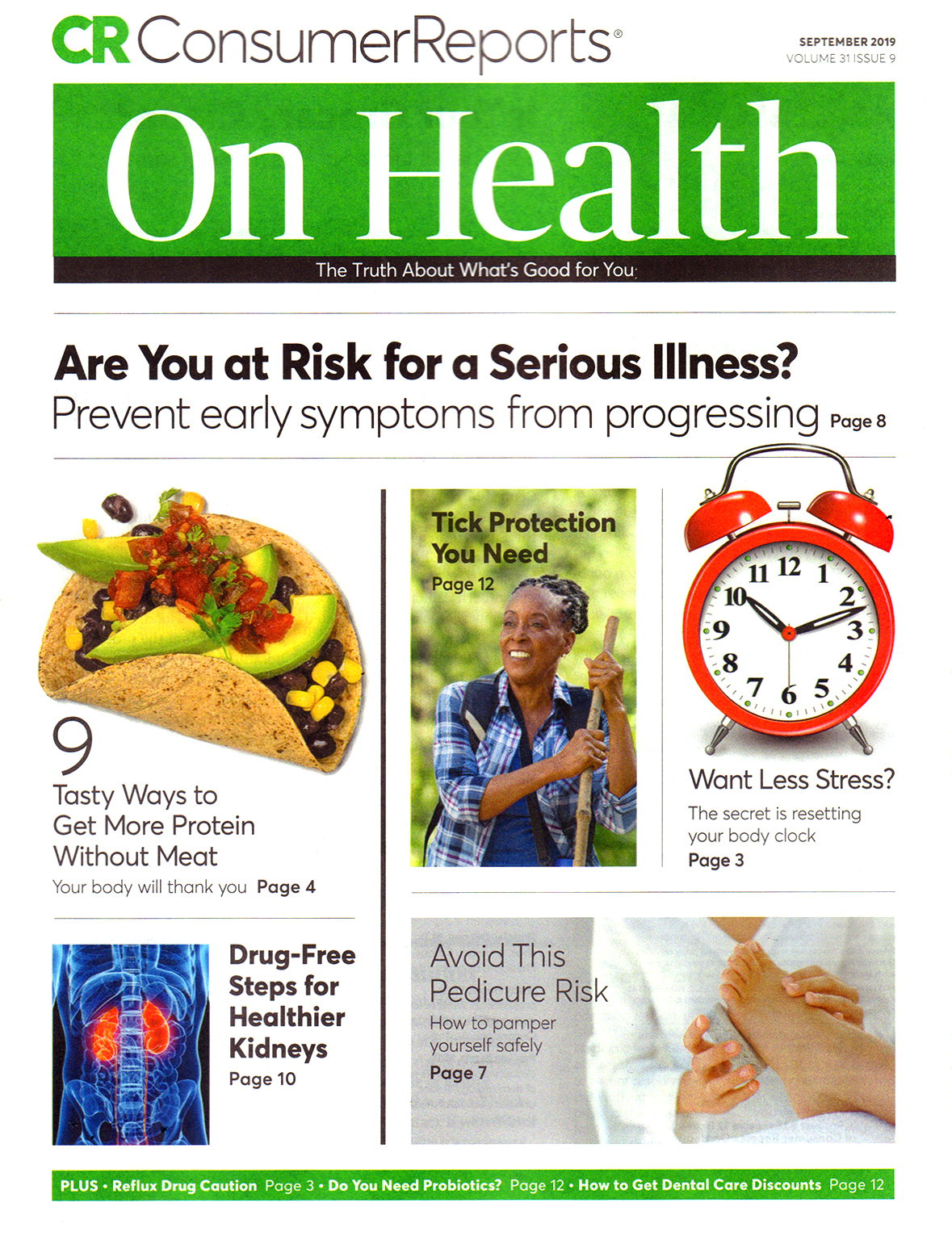 Consumer-Reports-On-Health September 01, 2019 Issue Cover