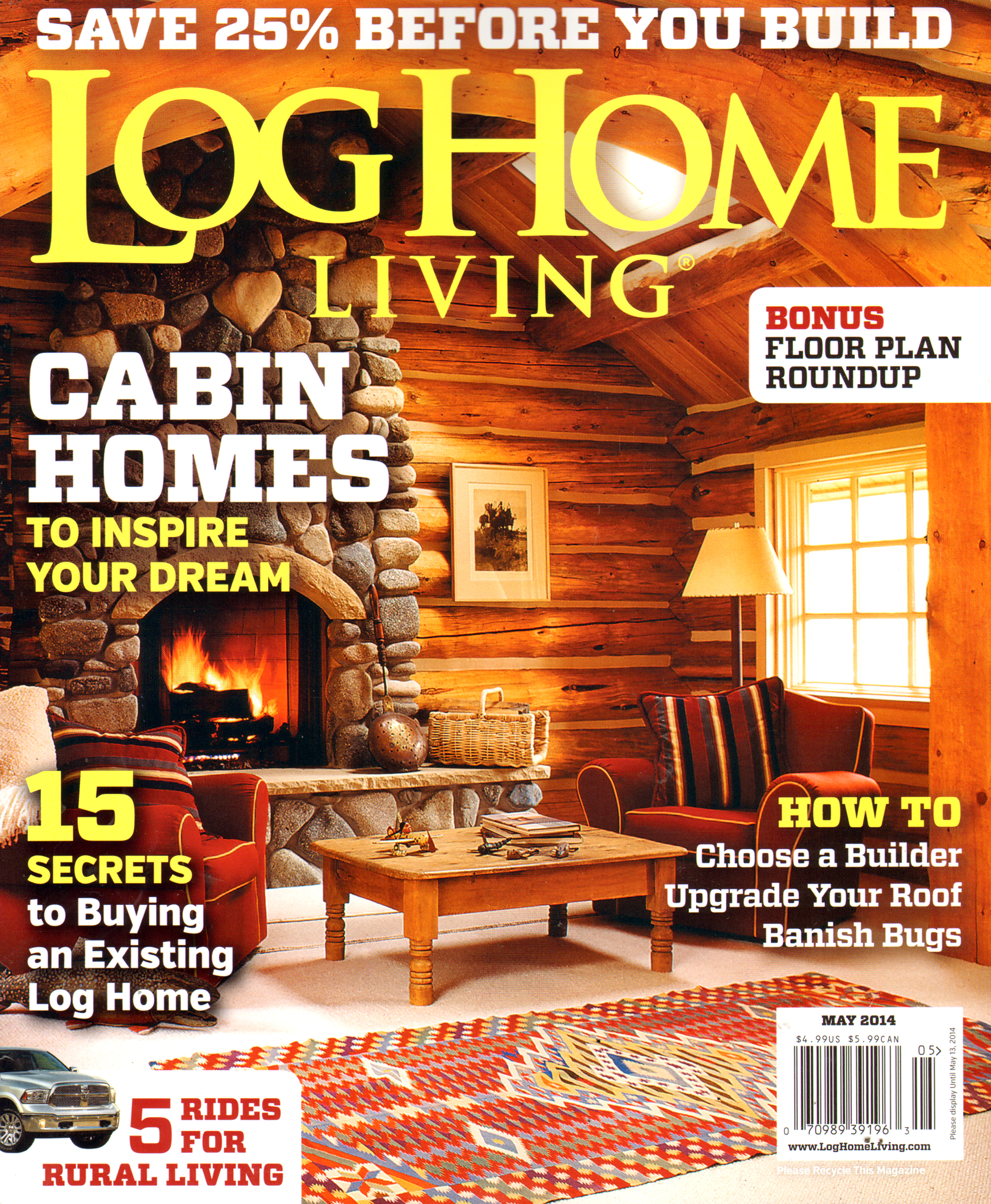 Log-and-Timber-Home-Living May 01, 2014 Issue Cover