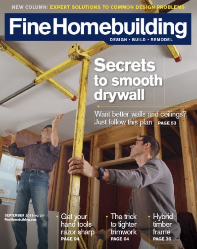 Fine Homebuilding September 01, 2018 Issue Cover