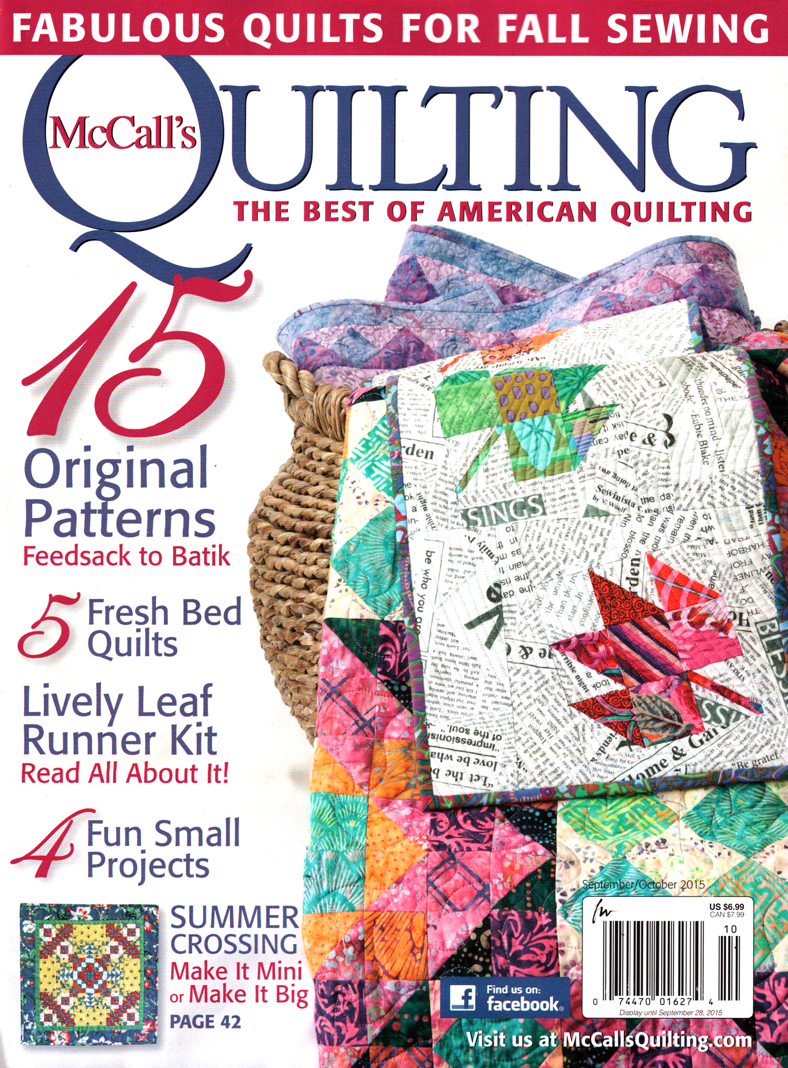 mccalls-quilting September 01, 2015 Issue Cover
