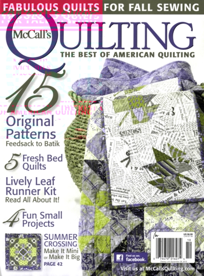 McCall's Quilting September 01, 2015 Issue Cover