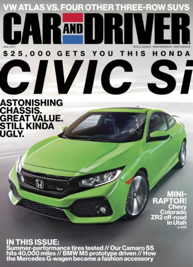 Car And Driver August 01, 2017 Issue Cover