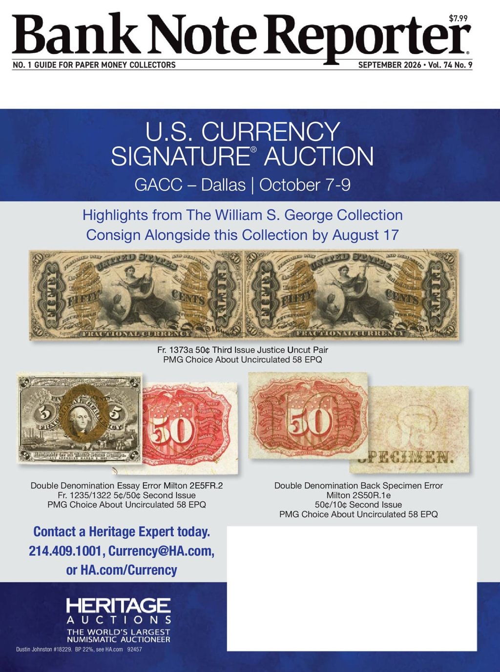 Bank-Note-Reporter September 01, 2026 Issue Cover