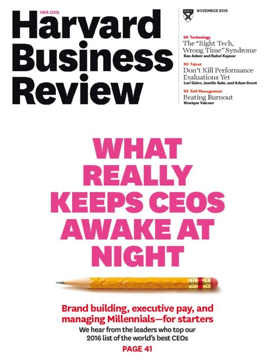Harvard-Business-Review November 01, 2016 Issue Cover