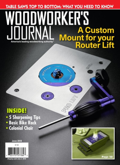 Woodworker's Journal June 01, 2018 Issue Cover