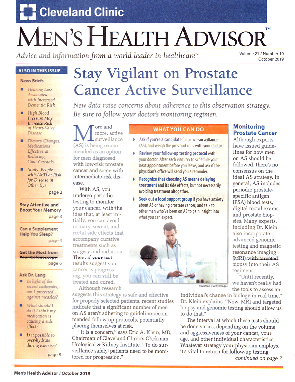 Mens-Health-Advisor October 01, 2019 Issue Cover