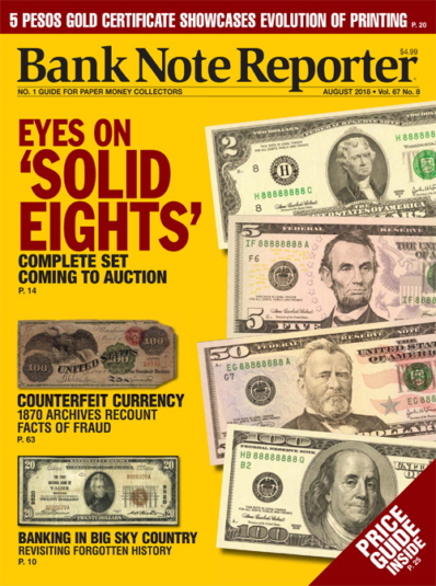 Bank Note Reporter August 01, 2018 Issue Cover