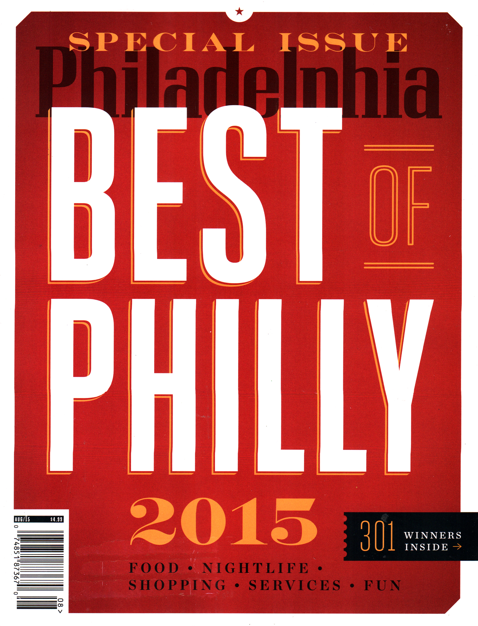 Philadelphia-Magazine August 01, 2015 Issue Cover