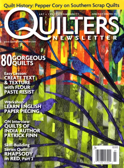 Quilter's Newsletter June 01, 2016 Issue Cover