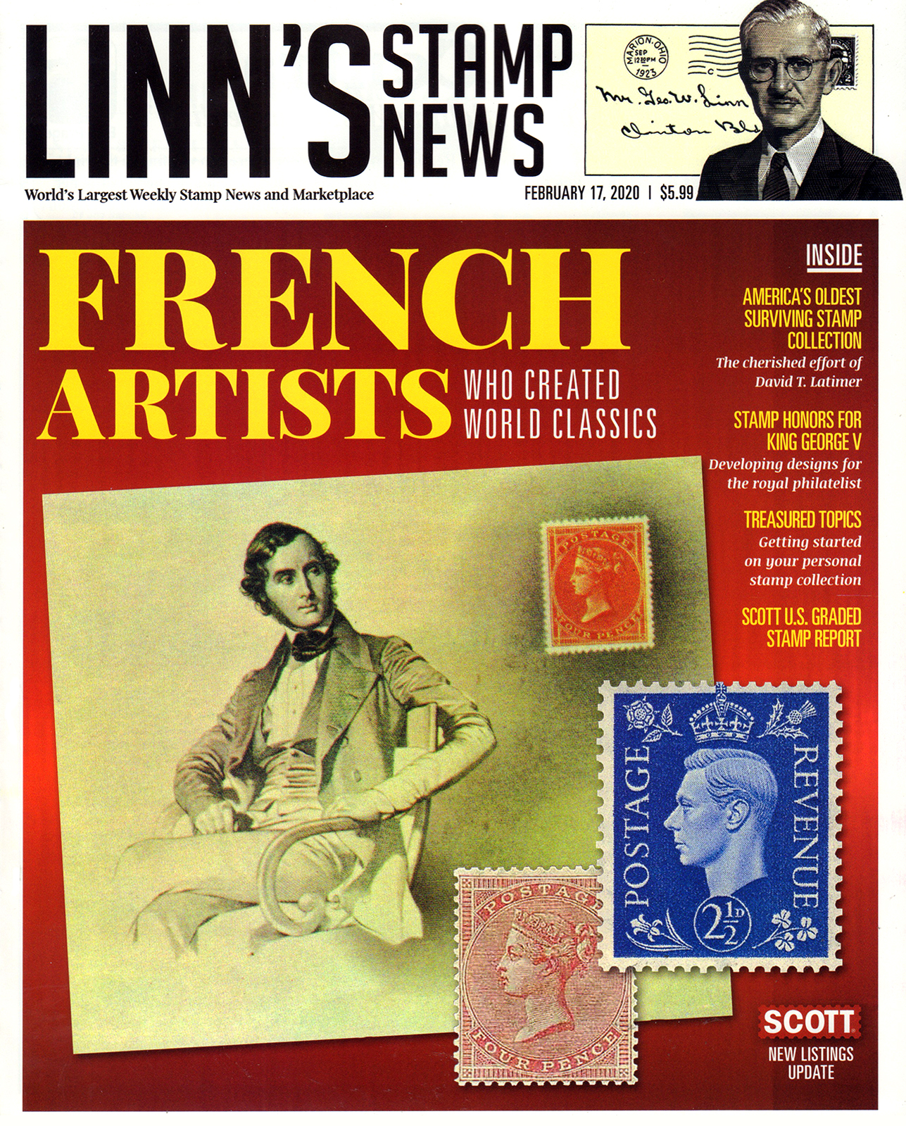 Linns-Stamp-News-Weekly February 17, 2020 Issue Cover