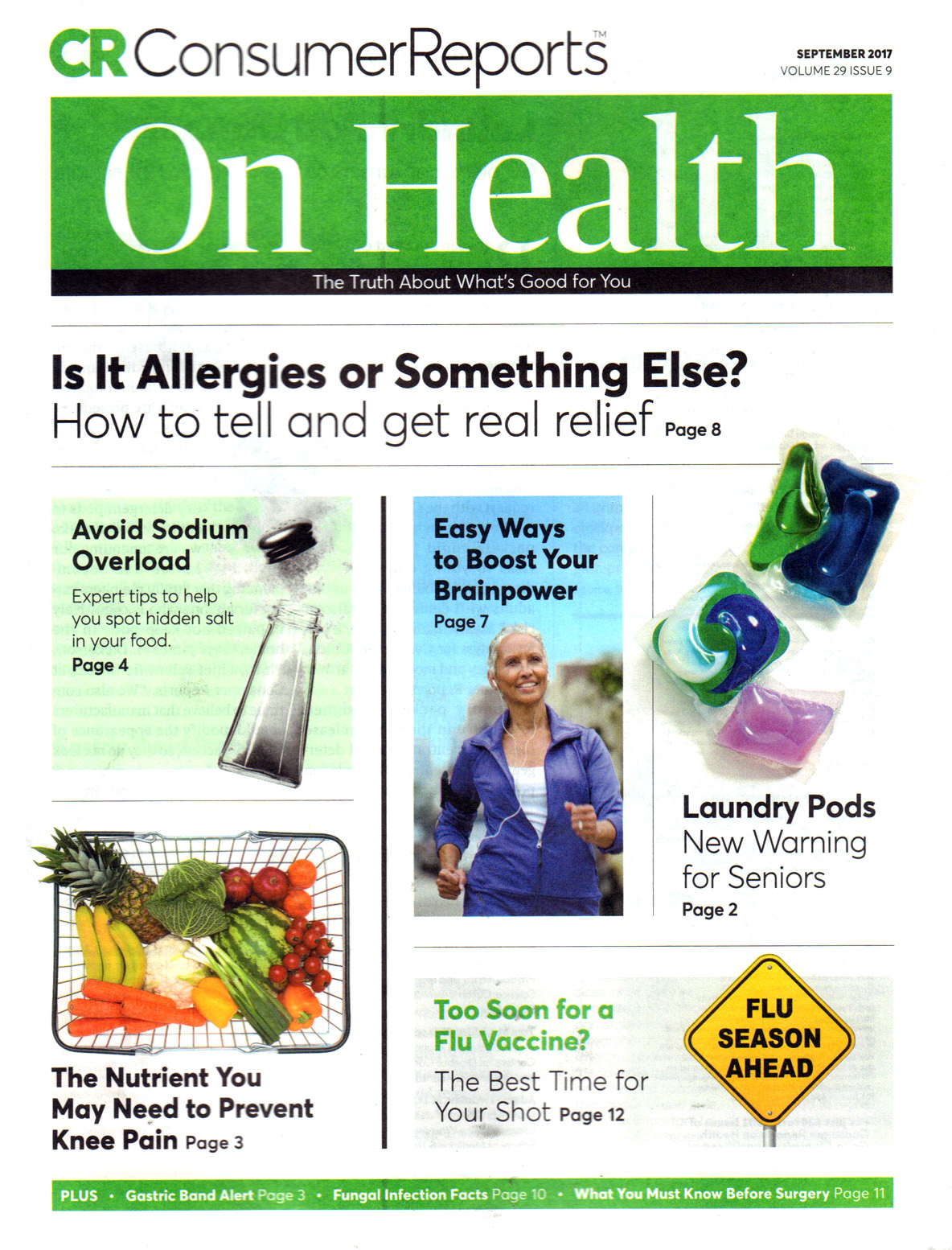 Consumer-Reports-On-Health September 01, 2017 Issue Cover