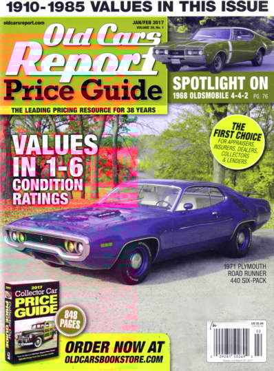 Old Cars Report Price Guide January 01, 2017 Issue Cover