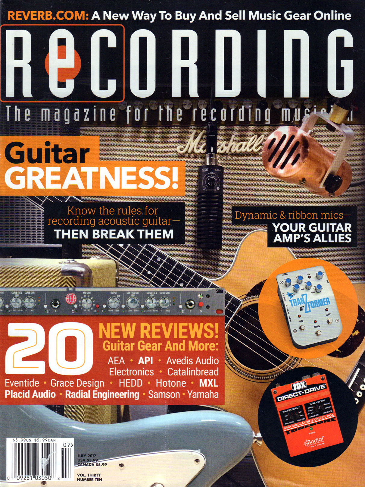Recording-Magazine July 01, 2017 Issue Cover