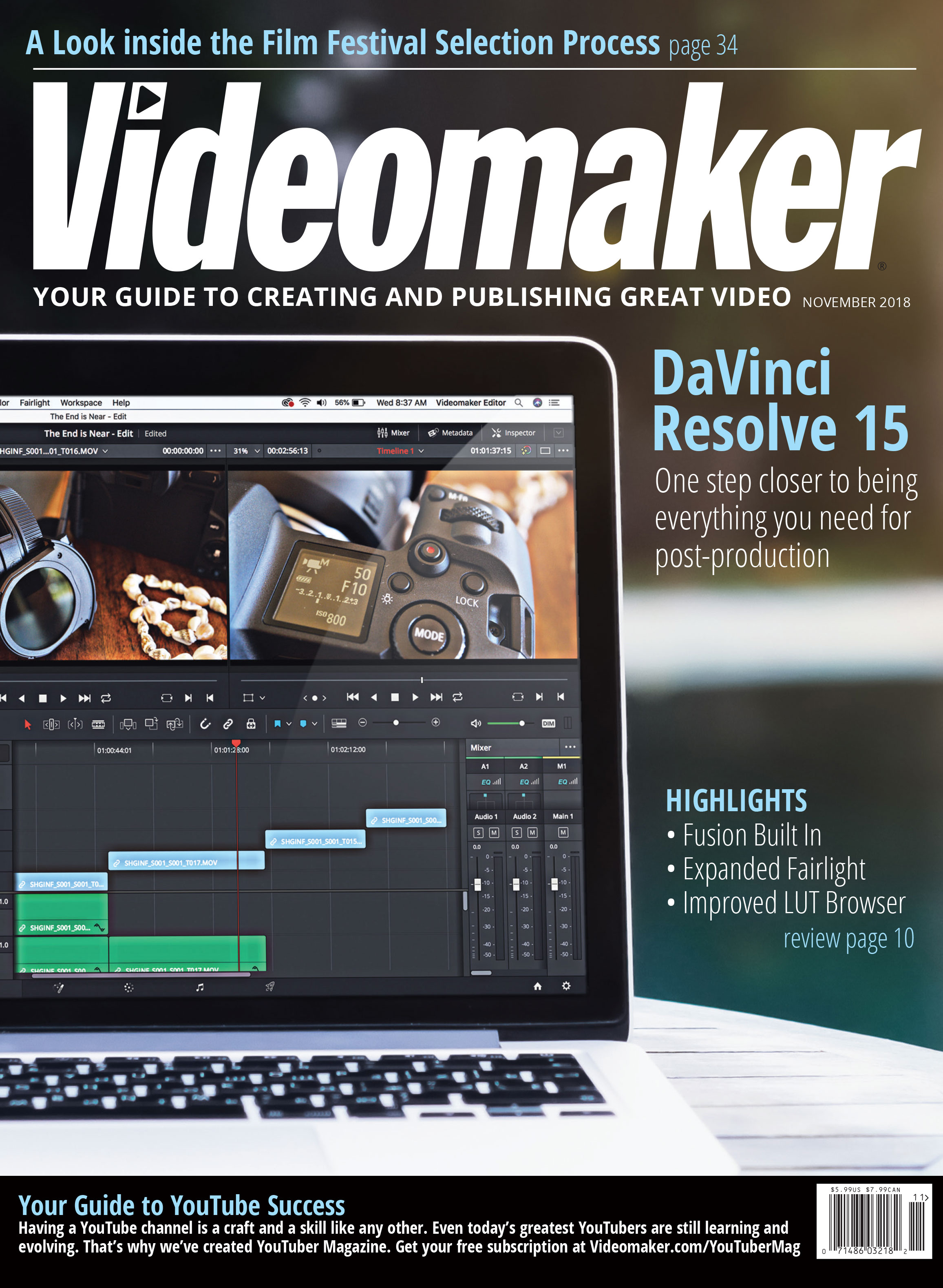 Videomaker November 01, 2018 Issue Cover