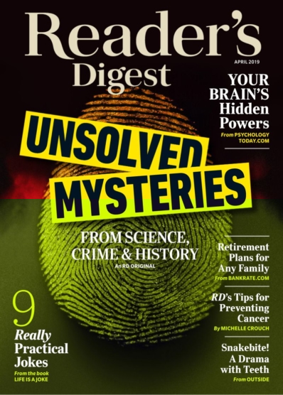Reader's Digest April 01, 2019 Issue Cover