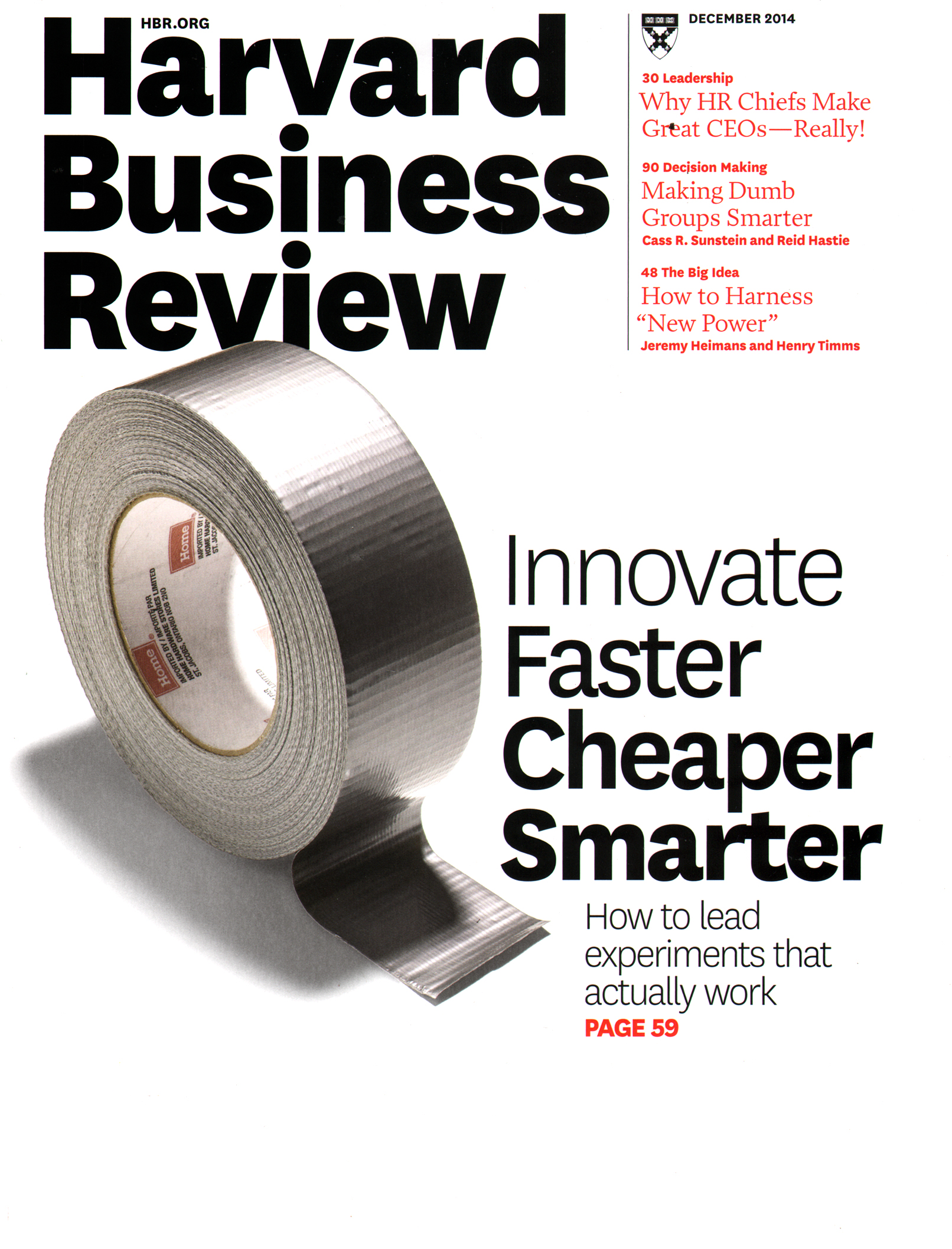Harvard-Business-Review December 01, 2014 Issue Cover