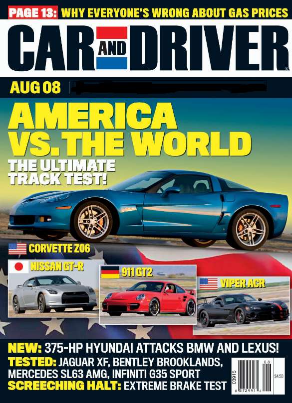 Car-And-Driver August 01, 2008 Issue Cover