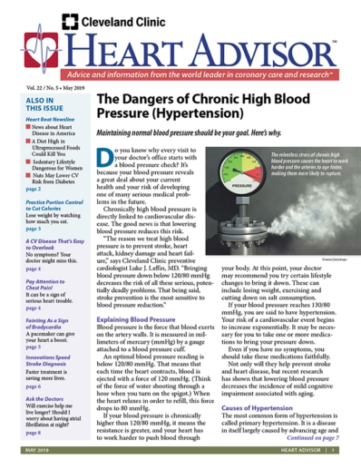 Heart Advisor May 01, 2019 Issue Cover
