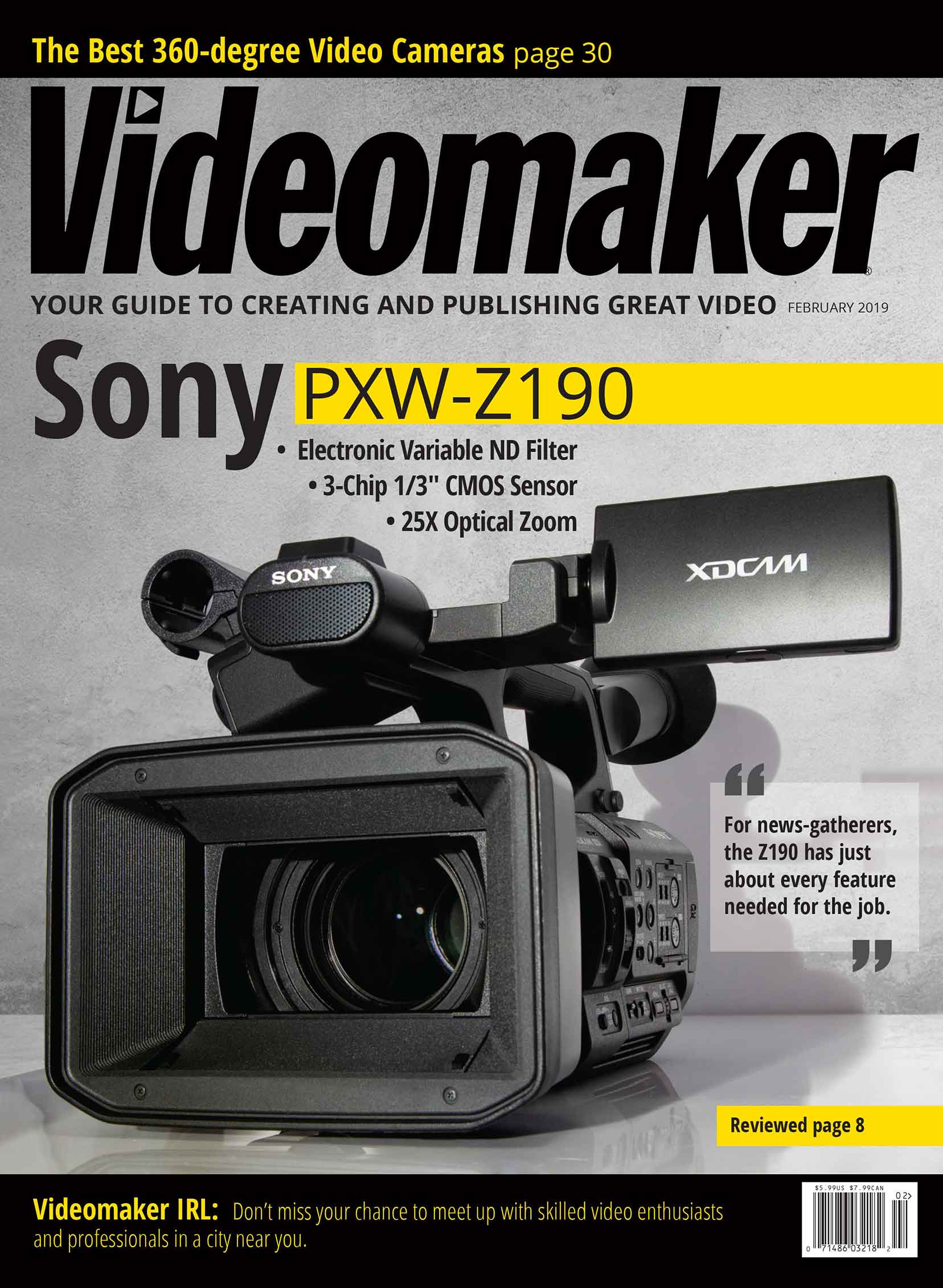 Videomaker February 01, 2019 Issue Cover
