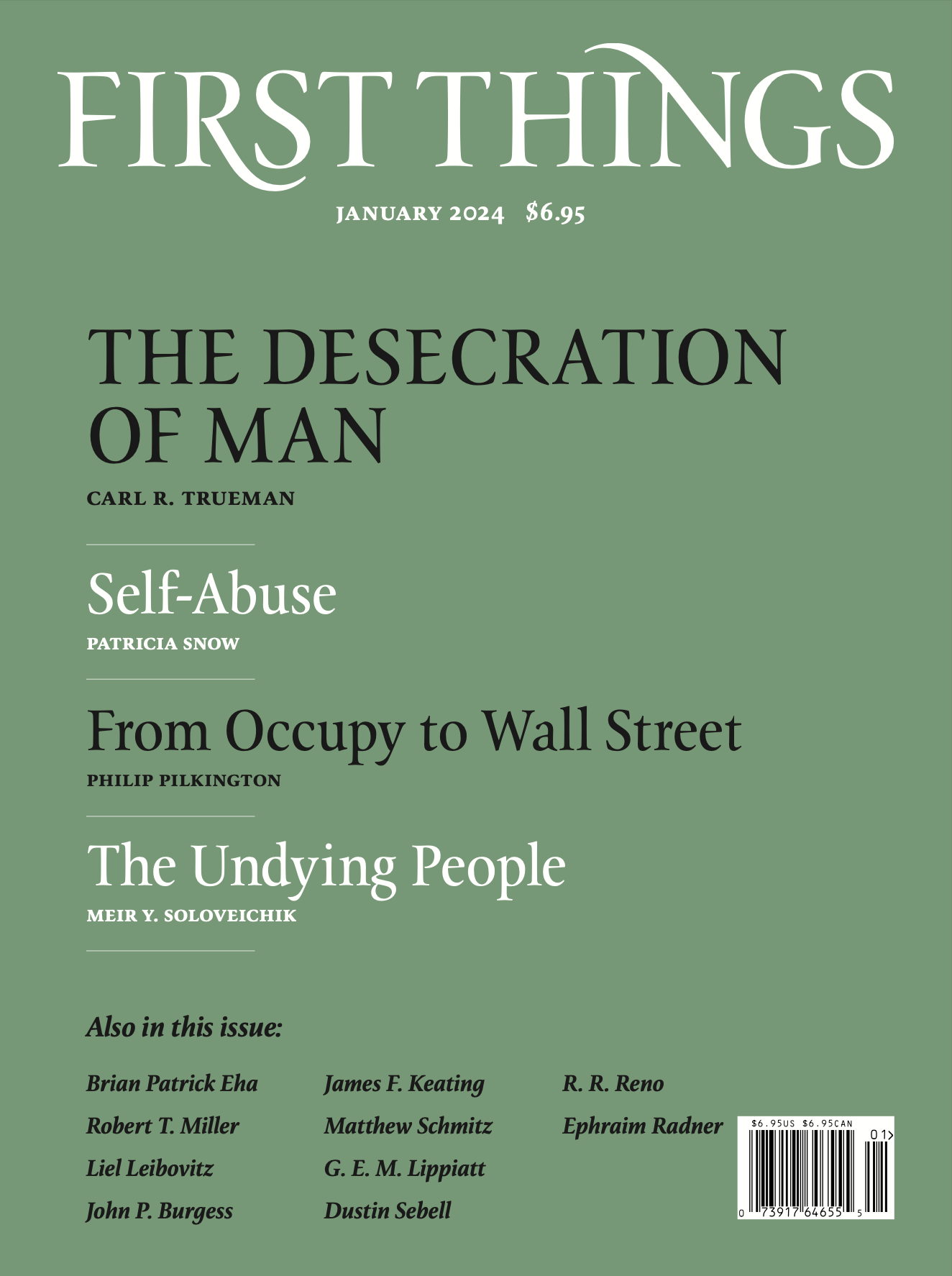 First-Things January 01, 2024 Issue Cover