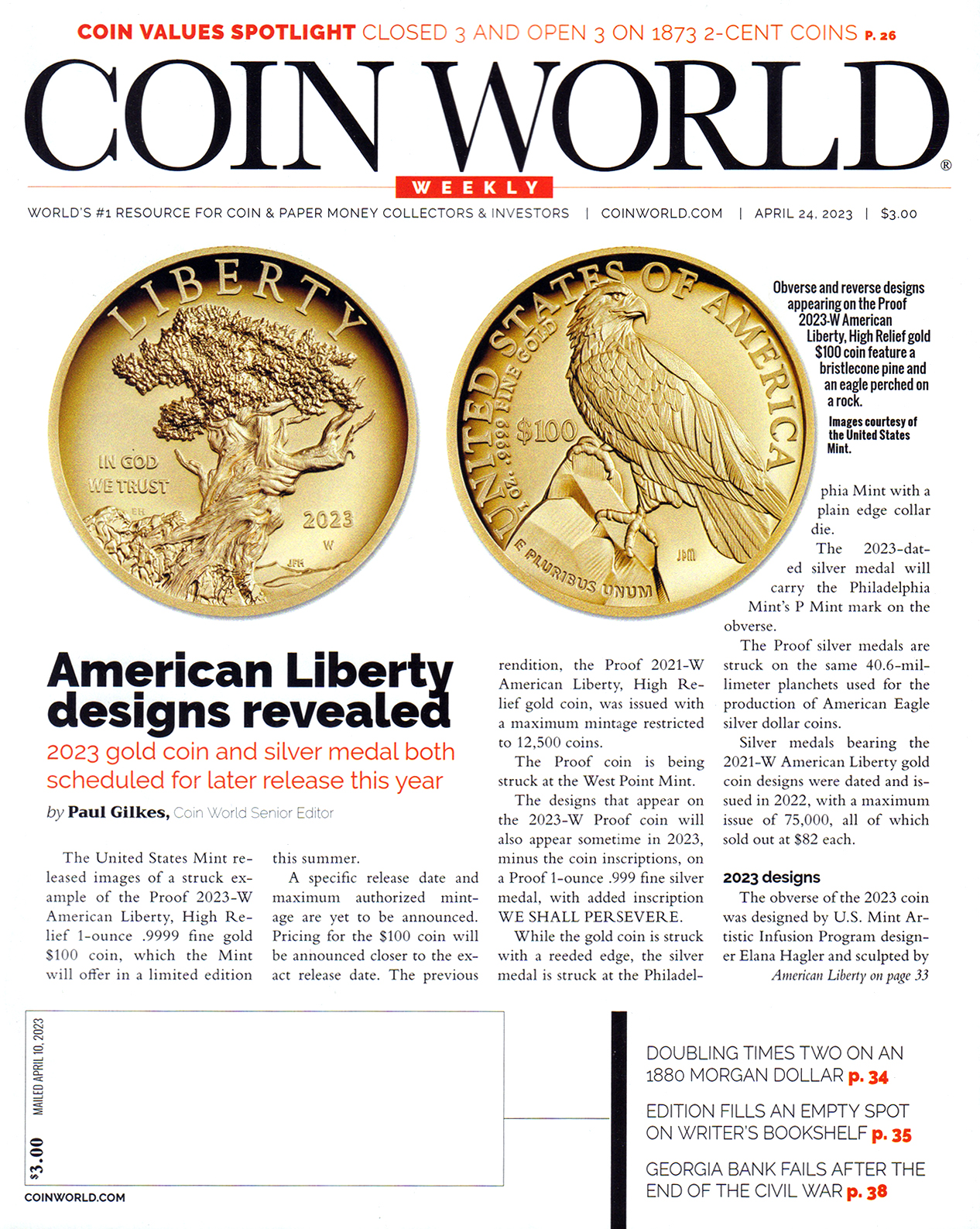 Coin-World-Weekly April 24, 2023 Issue Cover