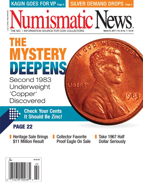 Numismatic-News March 21, 2017 Issue Cover