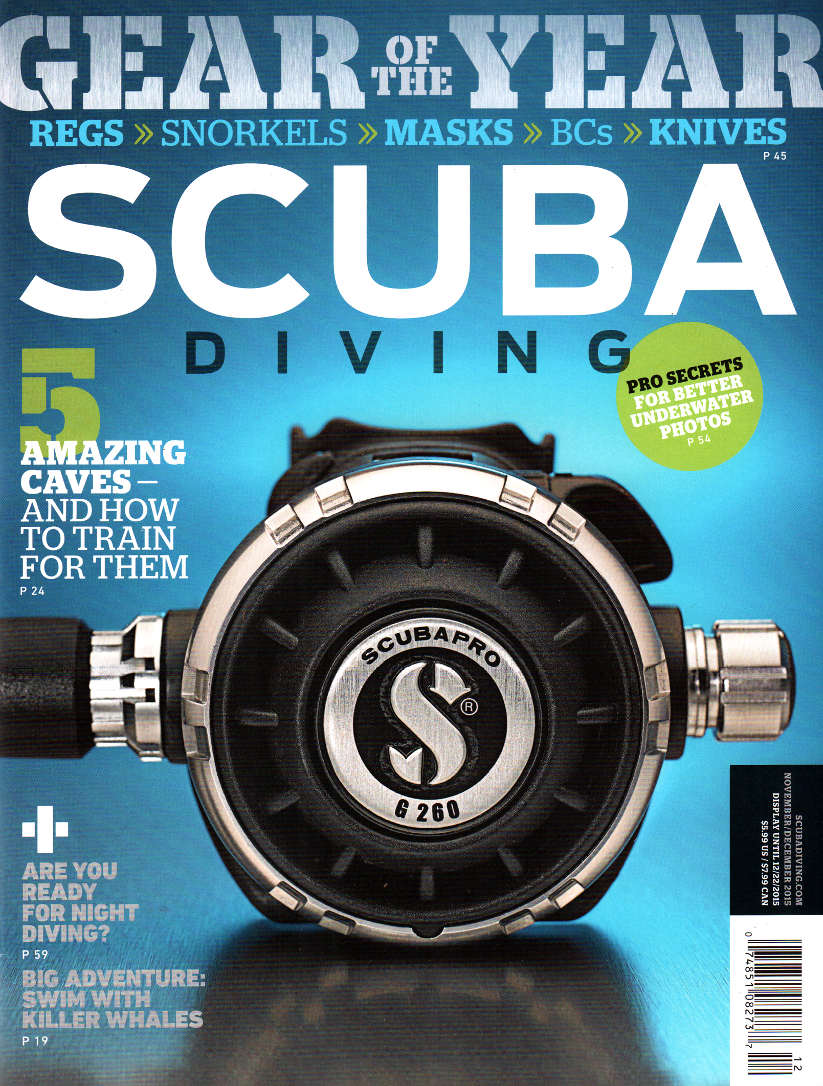 Scuba-Diving November 01, 2015 Issue Cover