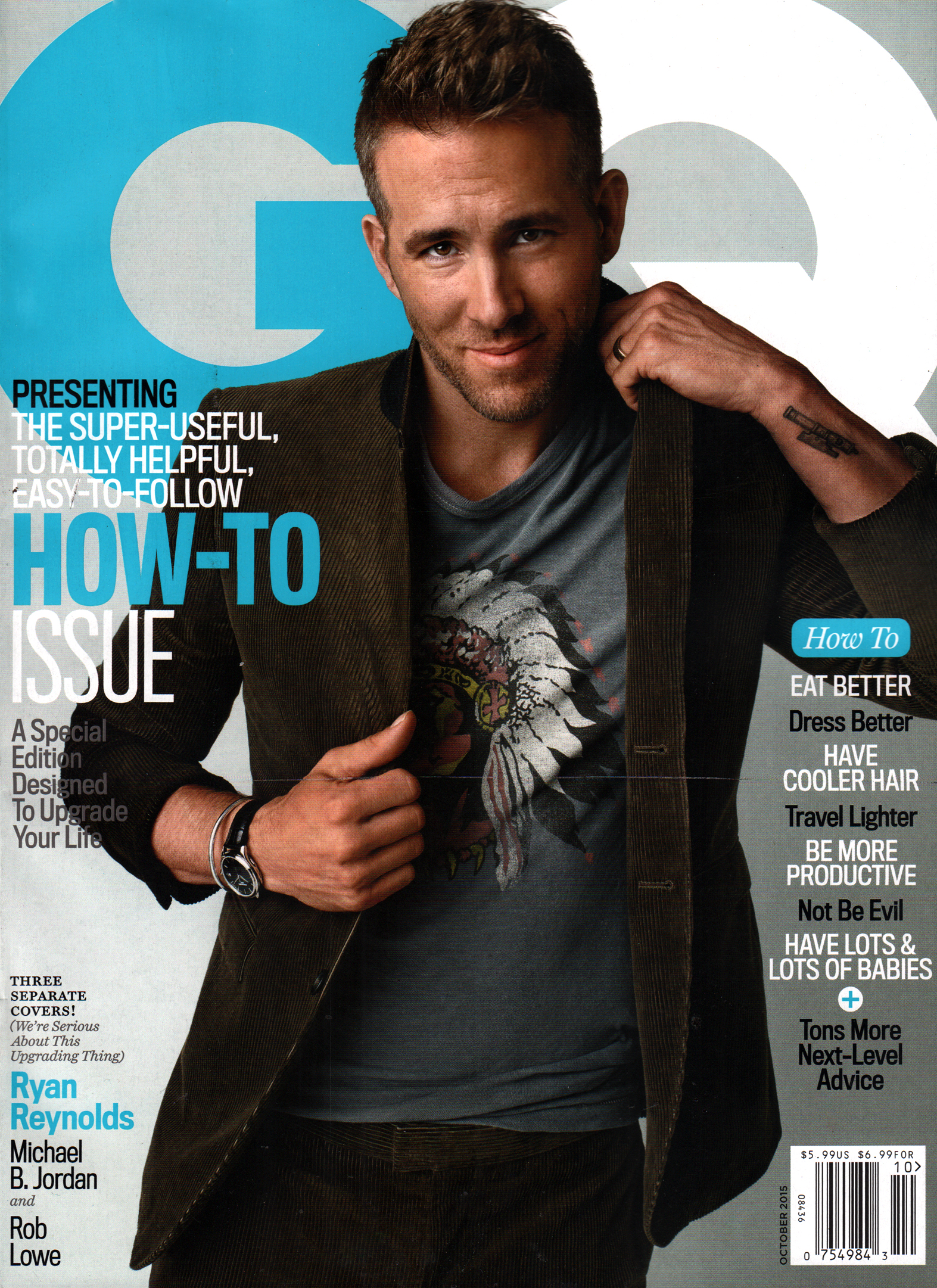 Gentlemens-Quarterly---GQ October 01, 2015 Issue Cover