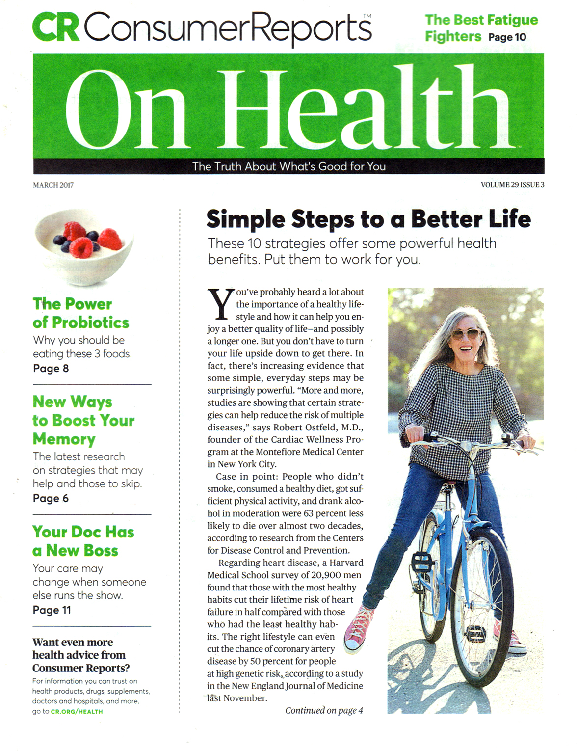 Consumer-Reports-On-Health March 01, 2017 Issue Cover