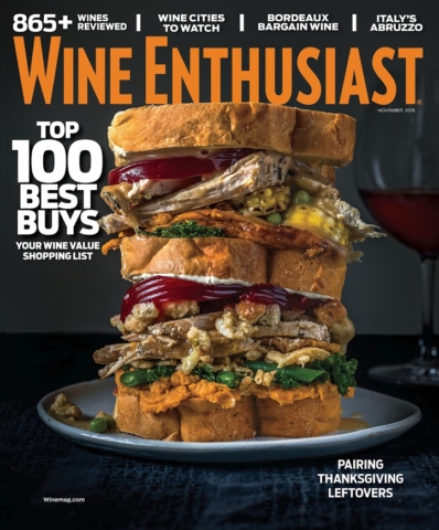 Wine Enthusiast November 01, 2018 Issue Cover