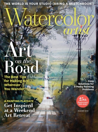 Watercolor Artist August 01, 2018 Issue Cover