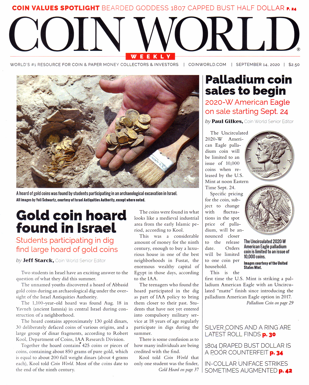 Coin-World-Weekly September 14, 2020 Issue Cover