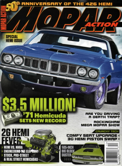 Mopar Action December 01, 2014 Issue Cover