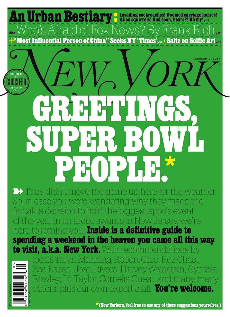 New-York-Magazine February 03, 2014 Issue Cover