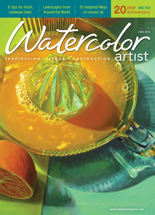 Watercolor-Artist June 01, 2013 Issue Cover