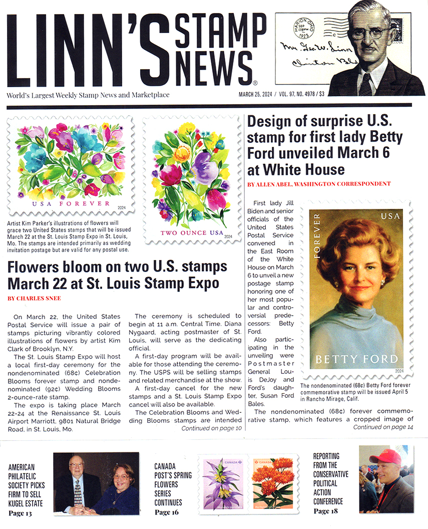Linns-Stamp-News-Weekly March 25, 2024 Issue Cover