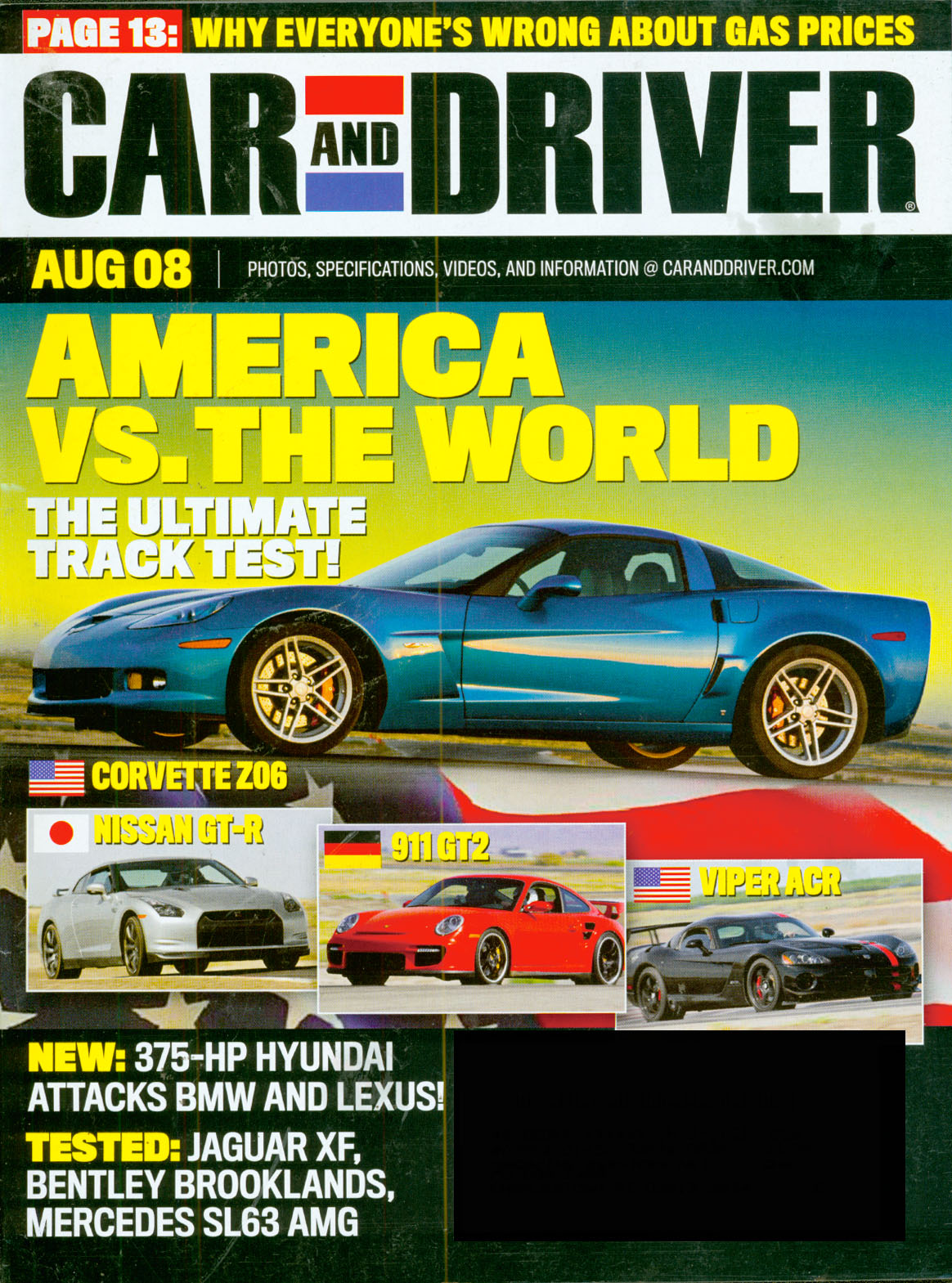 Car-And-Driver August 01, 2008 Issue Cover