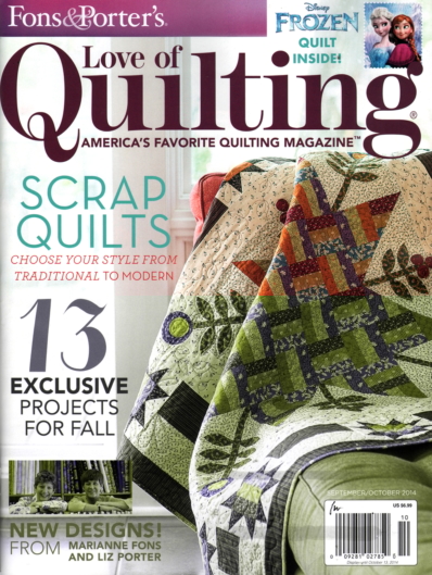 Fons & Porter's Love of Quilting September 01, 2014 Issue Cover